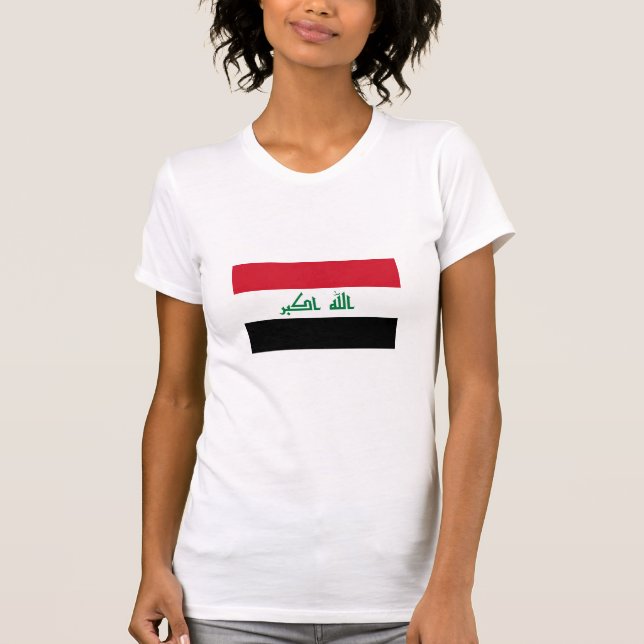 Camiseta Bandera nacional actual de Iraq (Anverso)