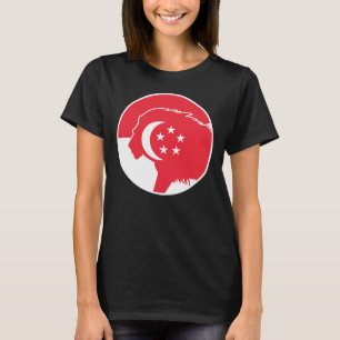 Camiseta Bandera nacional animal de Singapur león