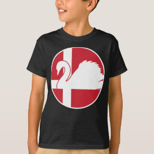 Camiseta Bandera nacional danesa del cisne de Dinamarca