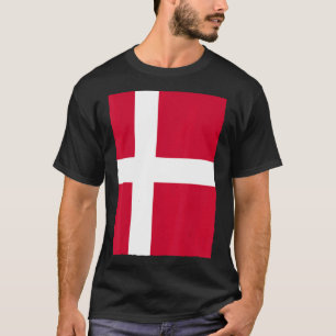 Camiseta Bandera nacional danesa ondulante Dinamarca