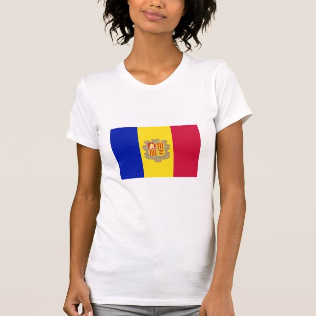 Camiseta Bandera Nacional de Andorra (Anverso)