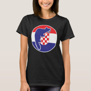 Camiseta Bandera nacional de animales de Croacia