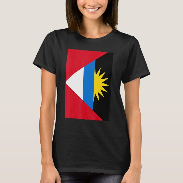 Camiseta Bandera Nacional De Antigua Y Barbuda (Anverso)