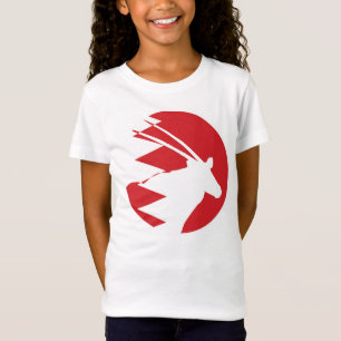 Camiseta Bandera nacional de Bahréin del oryx árabe