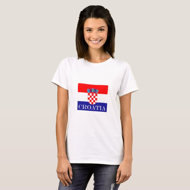 Camiseta Bandera nacional de Croacia Zastava Hrvatske (Anverso completo)