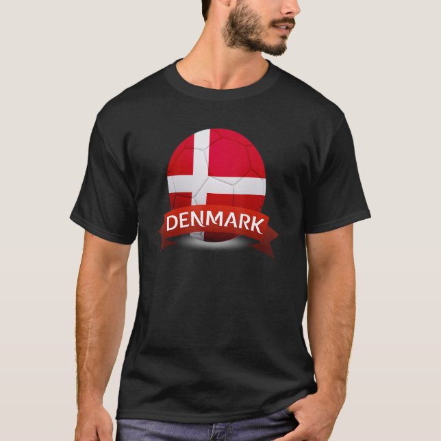Camiseta Bandera nacional de Dinamarca Hincha Fútbol de Din (Anverso)