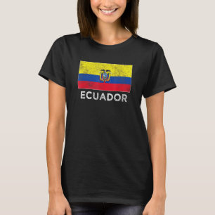 Camiseta Bandera Nacional De Ecuador Afectada Por Hombres N