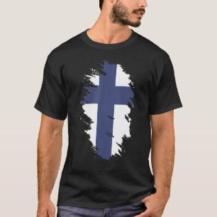 Camiseta Bandera nacional de Finlandia de recuerdo para hom