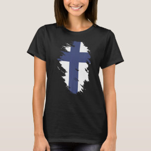 Camiseta Bandera nacional de Finlandia de recuerdo para hom