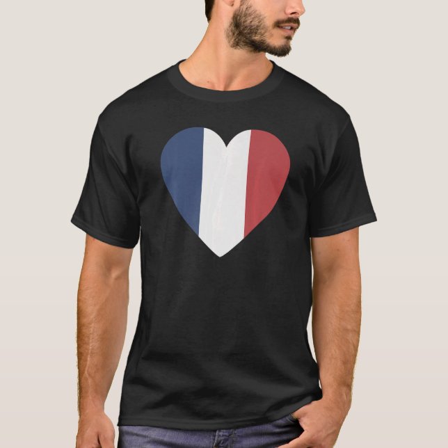 Camiseta Bandera nacional de Francia de recuerdo para hombr (Anverso)