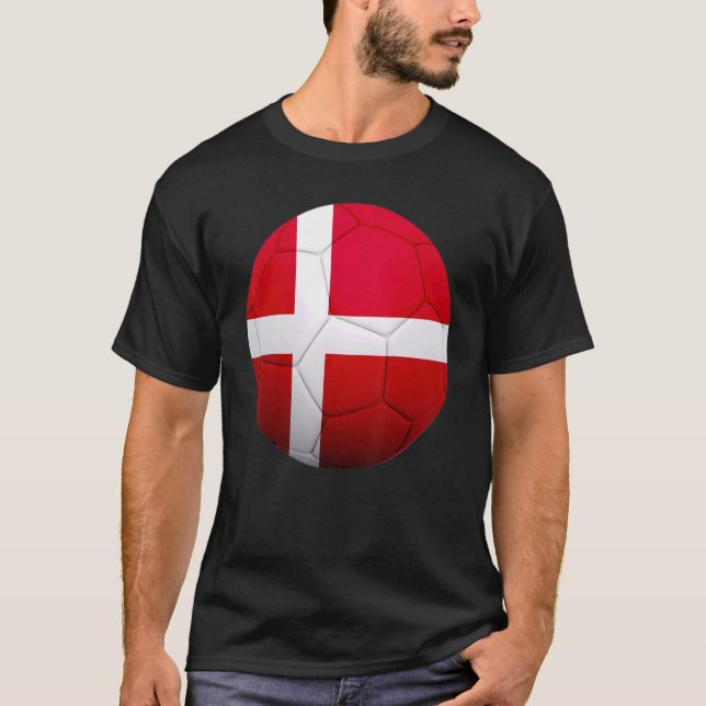 Camiseta Bandera nacional de fútbol de Dinamarca (Anverso)