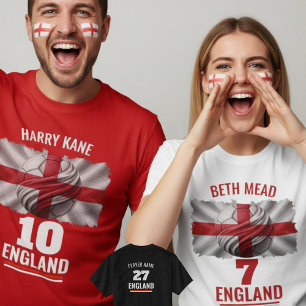 Camiseta Bandera Nacional de Fútbol de Inglaterra Patrimoni