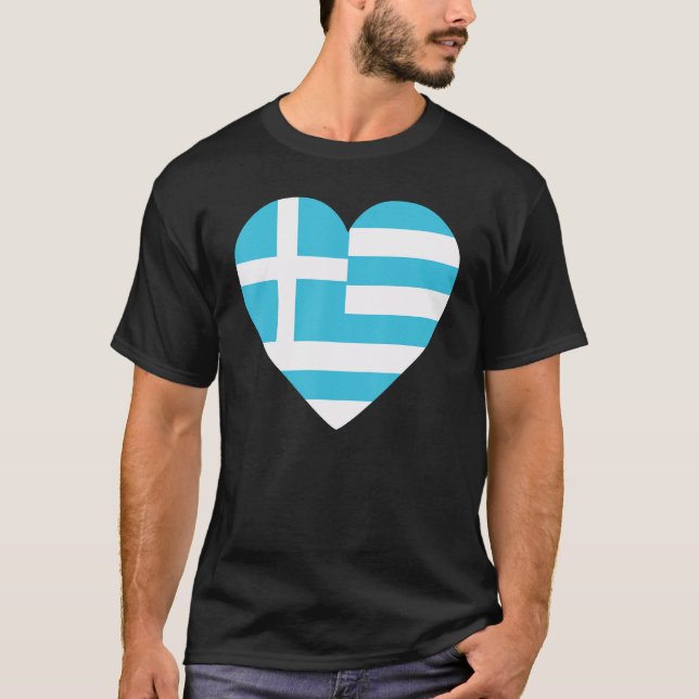 Camiseta Bandera nacional de Grecia recuerdo para hombres m (Anverso)