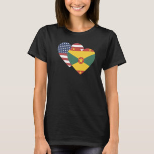 Camiseta Bandera Nacional de Grenada recuerdo para hombres 