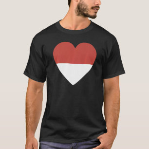 Camiseta Bandera nacional de Indonesia de recuerdo para hom