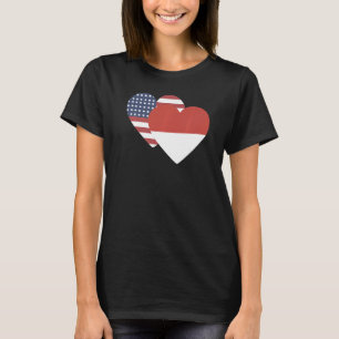 Camiseta Bandera nacional de Indonesia de recuerdo para hom