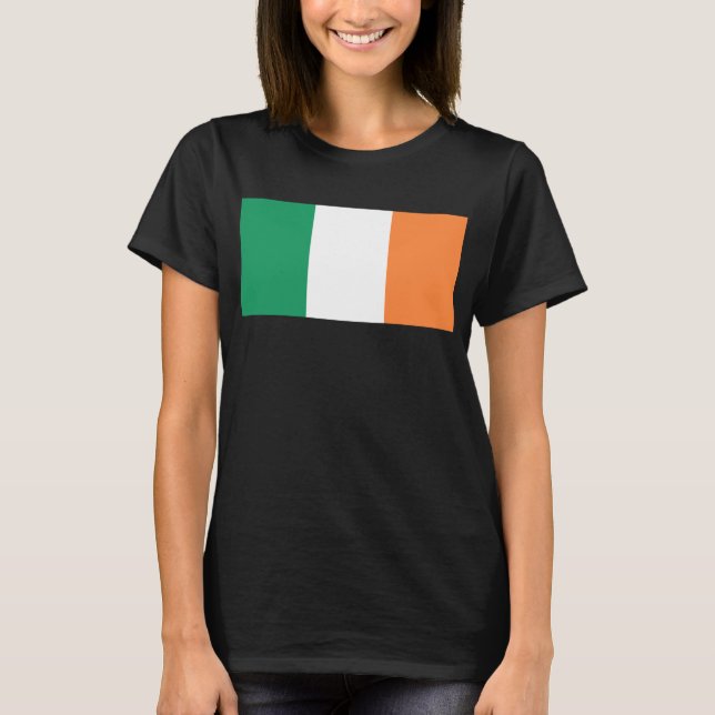 Camiseta Bandera nacional de Irlanda, norma irlandesa, cart (Anverso)