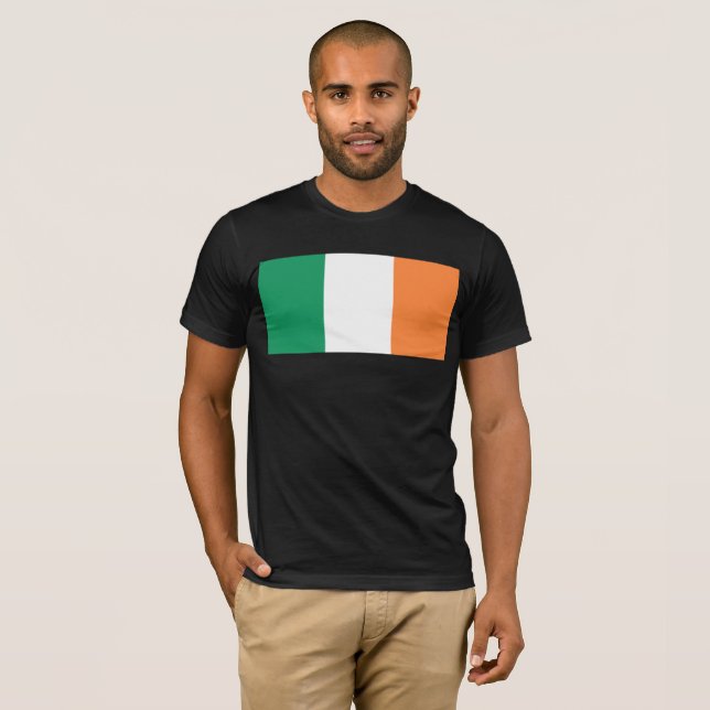 Camiseta Bandera nacional de Irlanda, norma irlandesa, cart (Anverso completo)