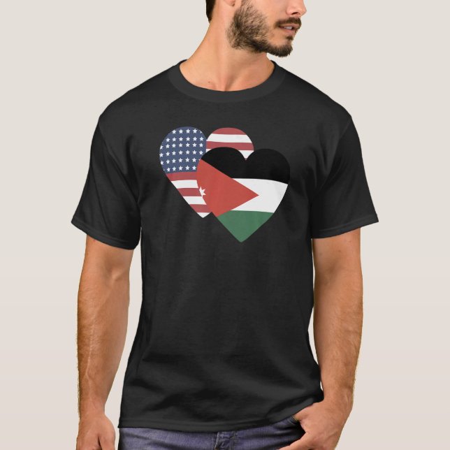 Camiseta Bandera nacional de Jordania de recuerdo para homb (Anverso)