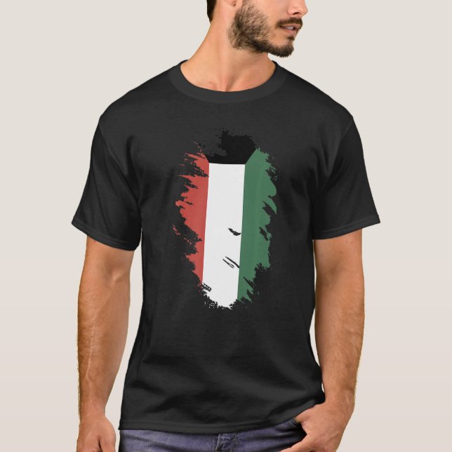 Camiseta Bandera nacional de Kuwait de recuerdo para hombre (Anverso)