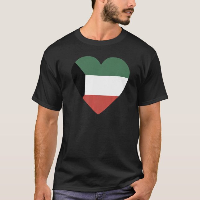 Camiseta Bandera nacional de Kuwait de recuerdo para hombre (Anverso)