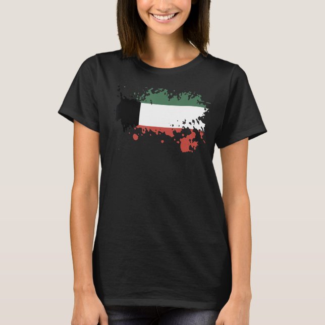 Camiseta Bandera nacional de Kuwait de recuerdo para hombre (Anverso)