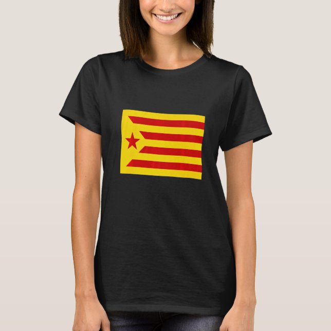 Camiseta Bandera Nacional de la Estelada Roja España (Anverso)