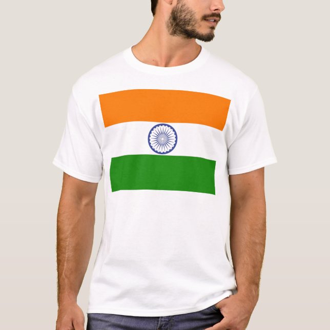 Camiseta Bandera nacional de la India Ashoka Chakra (Anverso)