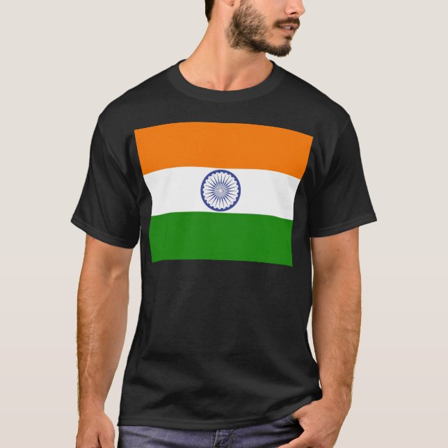 Camiseta Bandera nacional de la India Ashoka Chakra (Anverso)