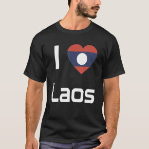 Camiseta Bandera nacional de Laos de recuerdo para hombres