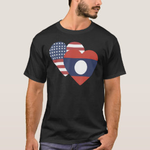 Camiseta Bandera nacional de Laos, recuerdo para hombres