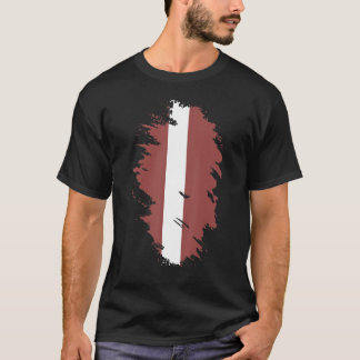 Camiseta Bandera nacional de Letonia de recuerdo para hombr