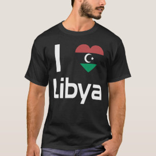 Camiseta Bandera nacional de Libia de recuerdo para hombres