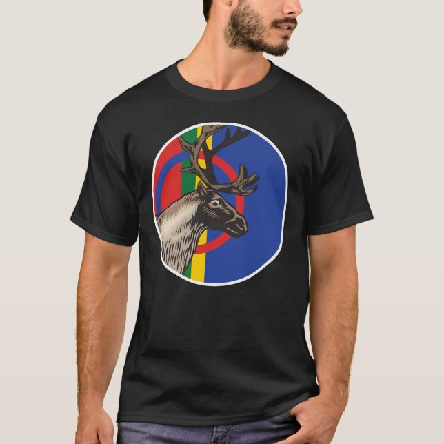 Camiseta Bandera nacional de los renos saami (Anverso)
