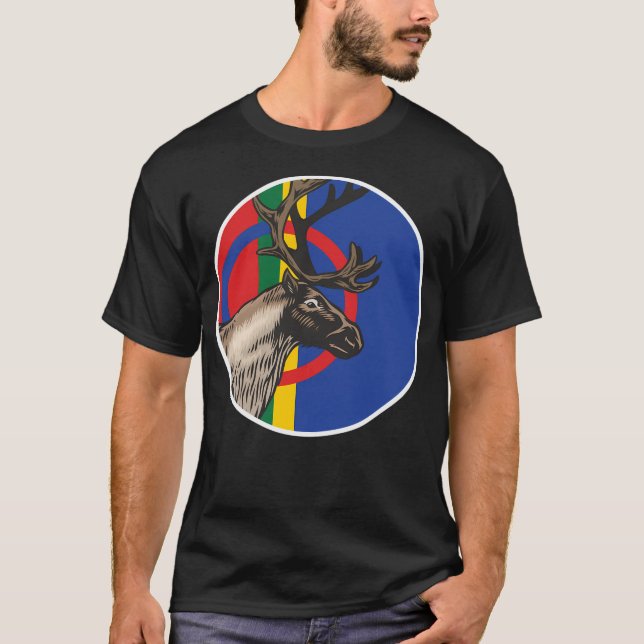 Camiseta Bandera nacional de los renos saami (Anverso)