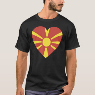Camiseta Bandera nacional de Macedonia de recuerdo para hom