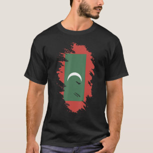 Camiseta Bandera nacional de Maldivas de recuerdo para homb