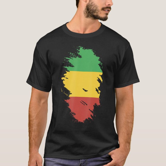 Camiseta Bandera nacional de Malí de recuerdo para hombres  (Anverso)