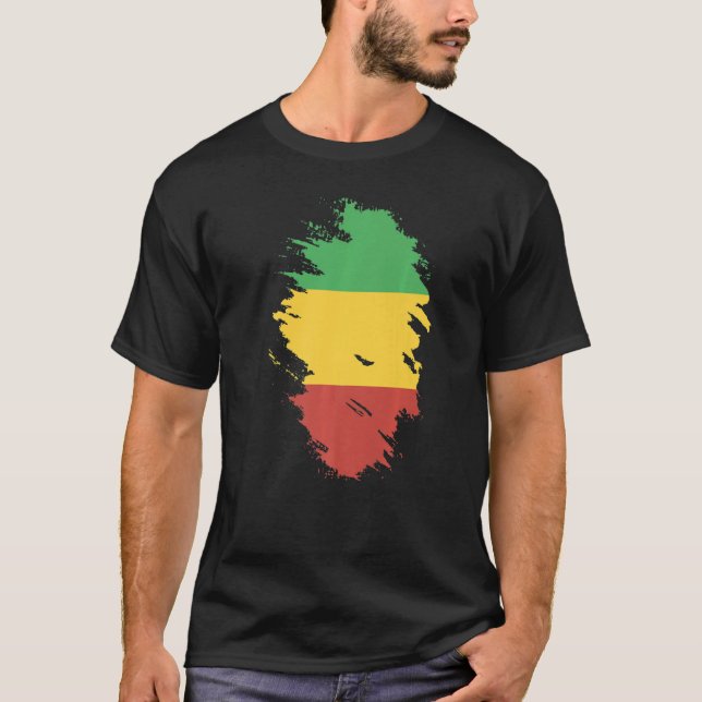 Camiseta Bandera nacional de Malí de recuerdo para hombres  (Anverso)