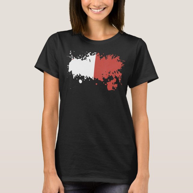 Camiseta Bandera nacional de Malta souvenir para hombres mu (Anverso)