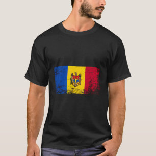 Camiseta Bandera nacional de Moldavia regalo de bandera mol
