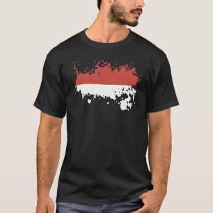 Camiseta Bandera nacional de Mónaco de recuerdo para hombre