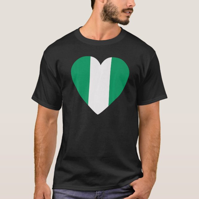 Camiseta Bandera nacional de Nigeria de recuerdo para hombr (Anverso)