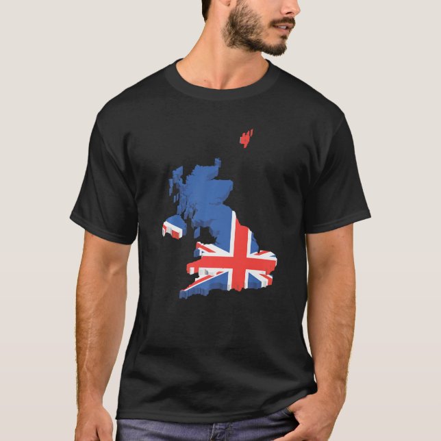 Camiseta Bandera nacional de recuerdo británico para hombre (Anverso)
