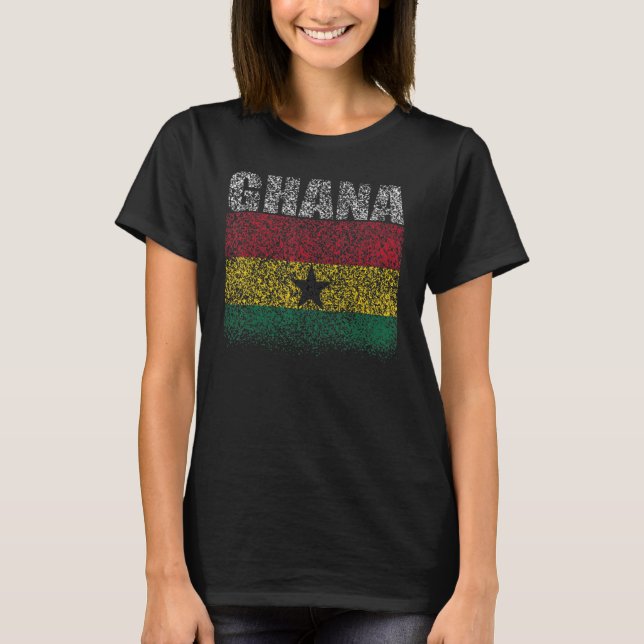 Camiseta Bandera nacional de recuerdo de Ghana para hombres (Anverso)