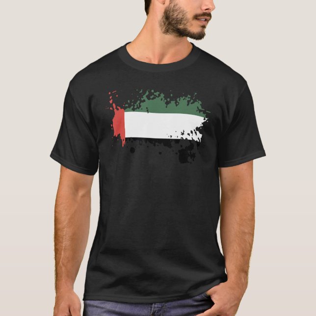Camiseta Bandera nacional de recuerdo de los EAU para hombr (Anverso)