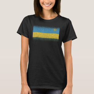 Camiseta Bandera nacional de recuerdo de Ruanda para hombre