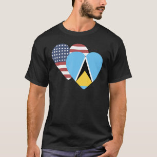 Camiseta Bandera nacional de recuerdo de Santa Lucía para h