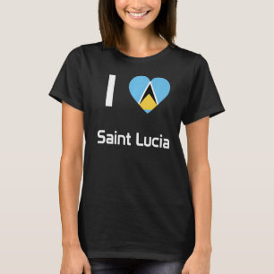 Camiseta Bandera nacional de recuerdo de Santa Lucía para h