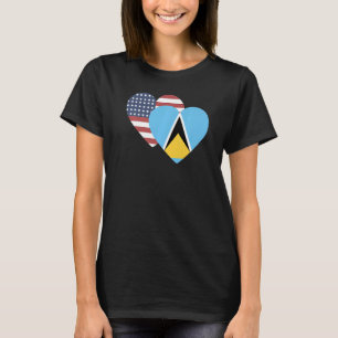 Camiseta Bandera nacional de recuerdo de Santa Lucía para h
